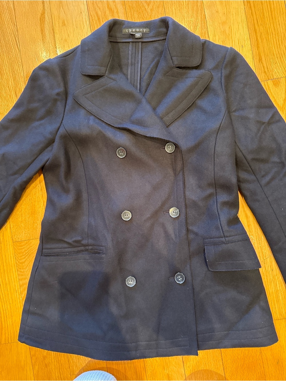 theory cashmere wool light weight peacoat - Picture 8 of 8